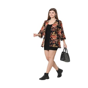 Wholesale women blue printed <b>jackets</b> pockets hoodie jeans manufacturing denim embroidery <b>jacket</b> - Product Image 1
