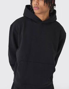 Conjunto de 2 Piezas de Ropa Deportiva de Invierno con Logotipo de Marca OEM, Sudadera con Capucha y Pantalones Deportivos de Felpa, Tela Suave con Cordón Ajustable, Traje Deportivo para Hombre - Product Image 2