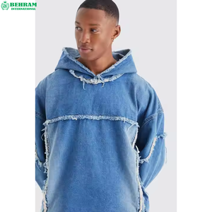 Sweat à capuche unisexe 100 % coton personnalisable, coupe classique, en molleton/éponge française respirant, avec strass, style streetwear - Product Image 5