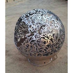 Rustic cowboy style metal <b>fire</b> <b>pit</b> with log holder stand and <b>fire</b> poker included for effortless backyard <b>fire</b> maintenance - Product Image 2