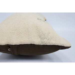 Lana beige Kantha 12x24 pulgadas Patrón Vintage bordado Accent Pillow Técnica tejida rústica - Product Image 5