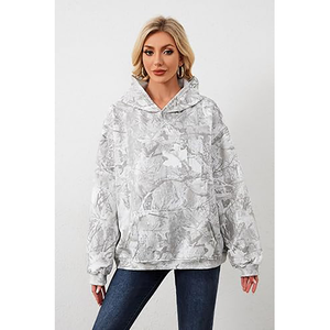 Nueva llegada de las mujeres Casual Jerseys Trendy Camo Fleece Sudadera con capucha de manga larga de gran tamaño de diseño para el invierno de alta calidad Streetwear - Product Image 5