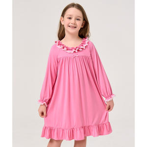 Camisón Largo de Bambú Viscosa Sostenible para Mujer, Talla Única, Ropa de Dormir ODM con Cintura Elástica y Cierre con Cordón - Product Image 2