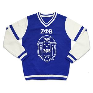 Custom Logo & Color Zeta Phi Beta Acrylic <b>Fabric</b> Sorority Fraternity Knitted Sweaters Women & Men Cardigans - Product Image 1