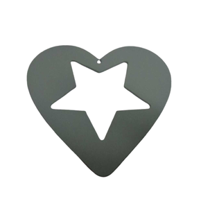 Le plus récent ensemble décoratif de 2 coeurs suspendus en métal pour la maison et la décoration de Noël couleur cuivre personnalisé fait à la main - Product Image 2