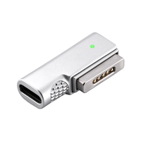 Adaptateur de charge rapide magnétique USB C 5A 100W pour ordinateur portable, convertisseur PD Trigger Type-C, double LED, coque en alliage de zinc blanc YZNRR
