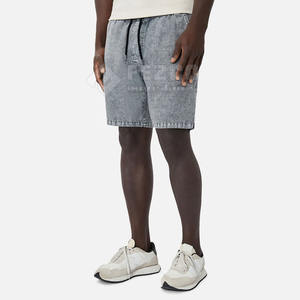 Pantalones cortos de lavado ácido de alta calidad Pantalones cortos de lavado ácido de estilo personalizado Pantalones cortos de lavado ácido de uso de invierno para hombres en blanco a bajo precio - Product Image 2