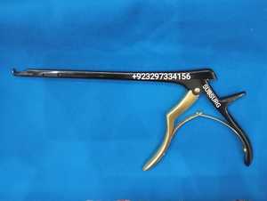 Ferris Smith Kerrison Punch Instrumento de acero inoxidable hecho a mano de 7 pulgadas para cirugía ortopédica Potencia manual recubierta de oro negro - Product Image 2