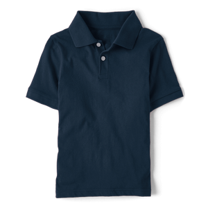 Uniforme escolar de polo de Jersey suave para niños en azul - Product Image 2