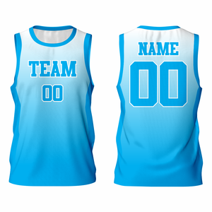 Camiseta de Baloncesto Talla Grande 100% Poliéster Sin Mangas Corte Atlético con Nombre de Equipo Personalizado - Product Image 3
