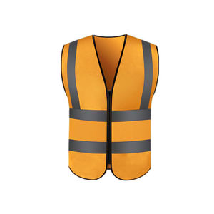 Ropa DE TRABAJO Chalecos DE SEGURIDAD reflectantes con cremallera al por mayor Chalecos de seguridad de poliéster de alta calidad de último diseño para hombres con colores personalizados - Product Image 4