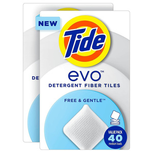 Tide Evo Laundry Detergent <b>Tiles</b>, 100% Concentrated, 6X Cleaning Power, Original Tide Scent, 42 Count - Product Image 4