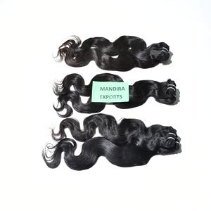 Cheveux longs vierges vietnamiens cuticule alignée vague de corps soyeuse crue avec temple paquet de cheveux indiens naturels sans poux vendeur de confiance - Product Image 6