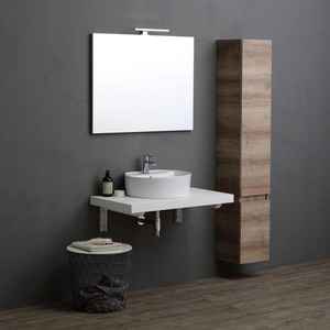 Support mural pour étagère de salle de bain en métal blanc Vieste 20 x 49 cm - Product Image 2