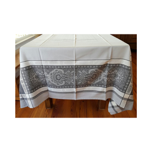 Pour l'installation d'hôtel 100% coton Triple tonalité vert brodé nappe impression géométrique 220 GSM 8 places inde décor OEM ODM ISO - Product Image 2