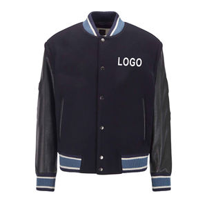 College Baseball veste pour hommes Chenille broderie lettre patchs manches en cuir Letterman Baseball Varsity veste pour hommes - Product Image 1