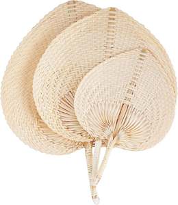 VENTA CALIENTE-Abanico de mano tejido artesanal de bambú-Venta al por mayor de abanicos artesanales impresos de ratán de bambú exportación a todo el mundo - Product Image 1