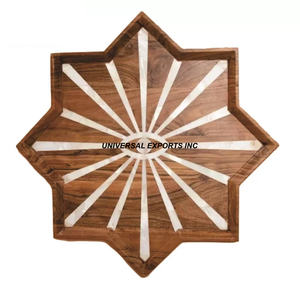 Bandeja de Chocolate de madera sostenible de lujo, cubierta de Metal, plato de Chocolate de diseñador de forma ovalada con estilo clásico, nuevo decorativo - Product Image 3