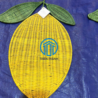 Napperon citron rotin tissé à la main décoratif en forme de fruit tapis de Table écologique en osier naturel décor de Table à manger Vietnam