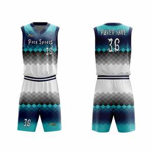 Nuevo Uniforme de Baloncesto Personalizado con Estampado Digital sin Mangas, Antibacteriano, 100% Poliéster, Profesional, Talla Grande, Verano - Product Image 3