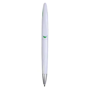 Marcadores Promocionales Personalizados con Bolígrafo de Cuerpo Blanco y Cierre a Presión - Product Image 1