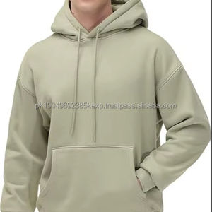 Sudadera con Capucha Ligera de Alta Calidad para Hombre, Sudadera de Invierno de Felpa, Hombros Caídos, Talla Grande, 100% Algodón - Product Image 1