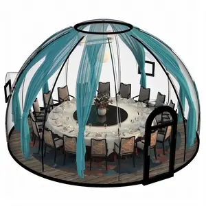 Barraca de cúpula iglu para jardim, casa de bolhas, acampamento ao ar livre em policarbonato, hotel