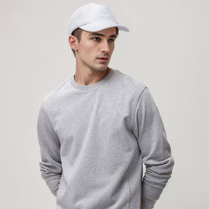 เสื้อฮู้ดผ้ากำมะหยี่สำหรับผู้ชายเสื้อสเวตเตอร์แบบสวมหัวผ้าคอตตอน100% คอกลมพิมพ์ลายดิจิตอลสำหรับฤดูหนาวงาน OEM ตามสั่ง - Product Image 2