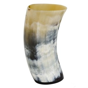 2025 recién llegado personalizado tallado a mano vikingo beber cuerno vidrio agua búfalo tazas Base de madera respetuoso con el medio ambiente regalo bebidas Decoración - Product Image 1