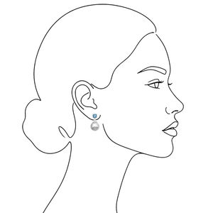 New Arrival Azuris Luxury 925 Sterling <b>Silver</b> Gold Plated 8mm Freshwater Pearl Classic <b>Stud</b> <b>Earrings</b> for Women by Istanbul - Product Image 3