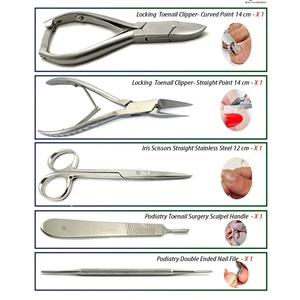 Nouvel ensemble de 4 instruments de podologie et de chiropodie : coupe-ongles manuel de haute qualité et durable - Product Image 4