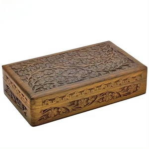 Eco-Friendly <b>Wooden</b> Heart <b>Box</b> for Gift & Jewelry <b>Storage</b> with 3D Hand Carving-Soft Interior for Delicate Items Tabletop Display - Product Image 2