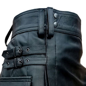 Vente chaude Nouveau style de kilts en cuir pour hommes en différentes tailles et couleurs Prix raisonnables Kilts en cuir de longueur régulière - Product Image 5