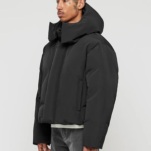 Veste d'hiver matelassée pour homme, streetwear, toile de haute qualité, col montant, imperméable, chaude, veste matelassée à bulles - Product Image 4