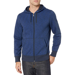 Vestes d'hiver à capuche zippées pour hommes en coton biologique 100% tricoté hautement extensible, style streetwear, vêtements de détente pour adultes - Product Image 2