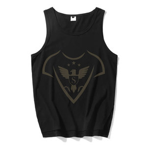 Gilet de sport 100% coton pour hommes débardeur sans manches décontracté haut élastique respirant tricoté conception dos imprimé gilet musculaire pour le sport - Product Image 6