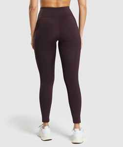 Mallas de gimnasio sin costuras de cintura alta para mujer, pantalones de Yoga de compresión con entrenamiento elástico, ropa deportiva informal, estilo sólido - Product Image 6