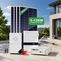 Système solaire hybride 10KW, kit complet, batterie solaire LiFePO4 51.2V, 60KWH par jour, générateur d'énergie hors réseau pour usage domestique