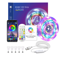 Bande LED RGB XSY S189 avec télécommande Wi-Fi, étanche IP67, PVC, garantie 10 ans, usage résidentiel, CRI 90, 5000K, SMD2835, blanc pur