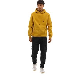 Sweat à capuche oversize uni pour homme, personnalisable avec logo, 100 % coton, streetwear décontracté, hiver, vente en gros - Product Image 4