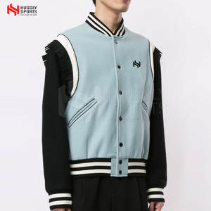 Chaqueta informal de algodón 100% con letras y botones personalizados unisex con cuello levantado para hombre, producto con tarifa de venta completa - Product Image 4