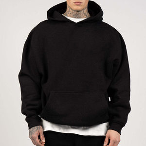 Haute qualité Slim Fit luxe Boxy 350 400gsm sweat à capuche Logo personnalisé sweat à capuche court 100% coton polaire vierge sweat à capuche lourd - Product Image 2