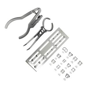 Ensemble de barrage en caoutchouc dentaire manuel de haute qualité Kit de barrage dentaire de base en acier inoxydable de meilleure qualité Instruments chirurgicaux pour les soins dentaires - Product Image 2