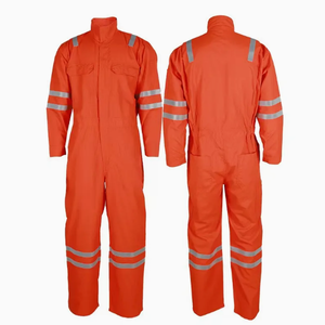 Combinaison de travail en coton personnalisée avec logo, bleu, orange, jaune, antibactérienne, uniforme pour ouvriers du bâtiment - Product Image 2