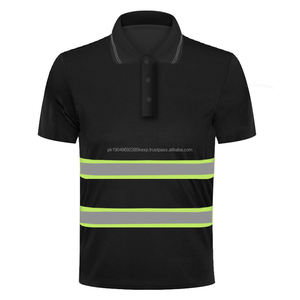 Camiseta de Manga Corta de Alta Visibilidad, Personaliza Tu Diseño en una Camiseta Polo de Seguridad con Franjas Reflectantes, Ropa de Trabajo de Alta Visibilidad para la Construcción - Product Image 5