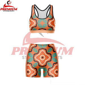 Ensemble de shorts de sport sublimés pour le yoga et le fitness, vêtements de sport, soutien-gorge de sport - Product Image 3