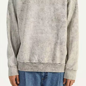 Sudadera de lavado ácido informal para hombre, de alta calidad 100% de algodón, secado rápido, transpirable, patrón sólido, Impresión de logotipo personalizado, Invierno - Product Image 3