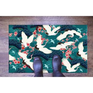 Tapis tendance avec des grappes de grues japonaises, motif animalier, cadeau pour demoiselle d'honneur, tapis imprimé de luxe, tapis en chenille - Product Image 5