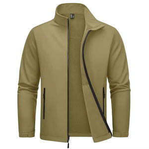 Softshell Men <b>Winter</b> Jacket Fleece Thick Jackets Coats Plus Size Solid Color Jacket Fashion Casual Outwear Coat Warm - Product Image 3