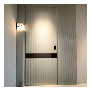 Portes en bois modernes hautes et luxueuses personnalisées Intérieurs de sécurité cachés pour chambre à coucher Maison en bois massif Caractéristique imperméable pour le salon - Product Image 6